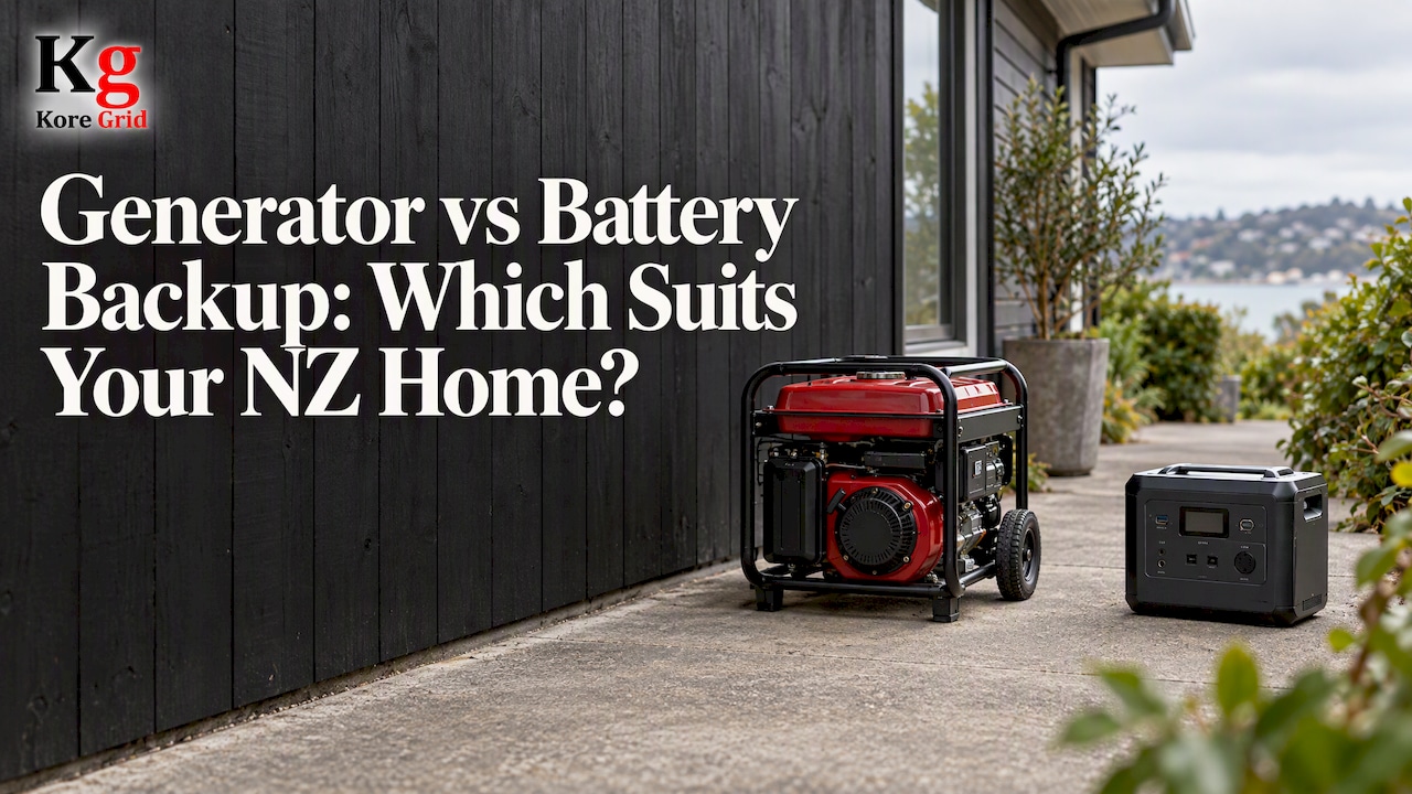 Generator and battery backup outdoors